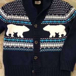 Boys Cat & Jack Bear Cardigan 5T